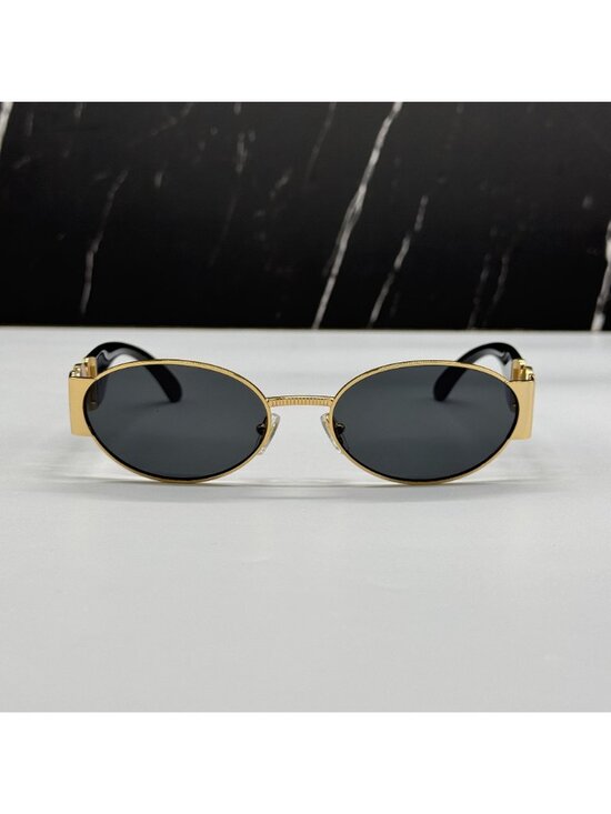 Versace VE2299 1002/87 Round Gray Gold Unisex Sunglasses Authentic NEW main image 5